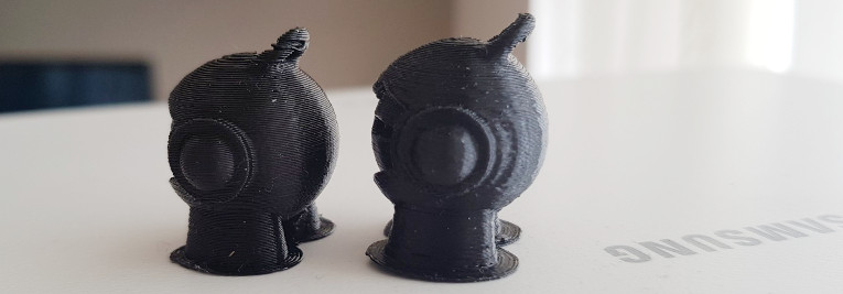 Before and after print test nr.2